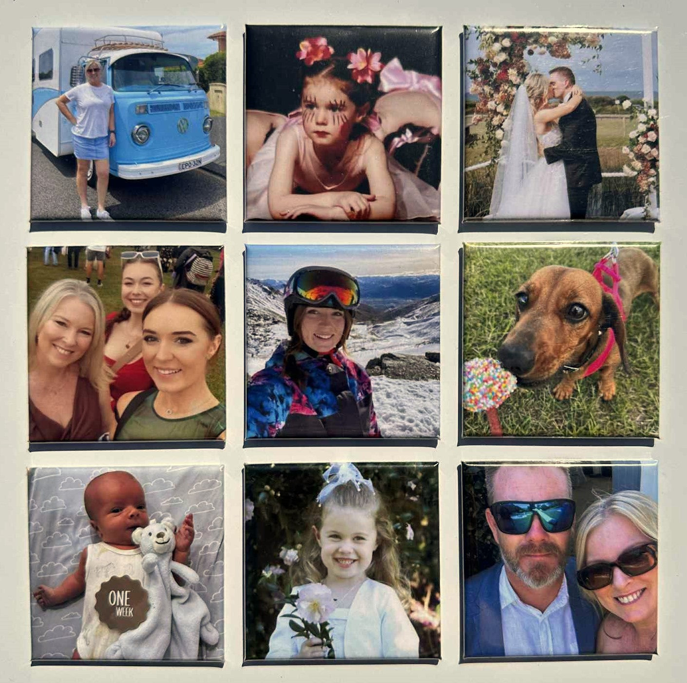 9 x Custom Photo Magnets